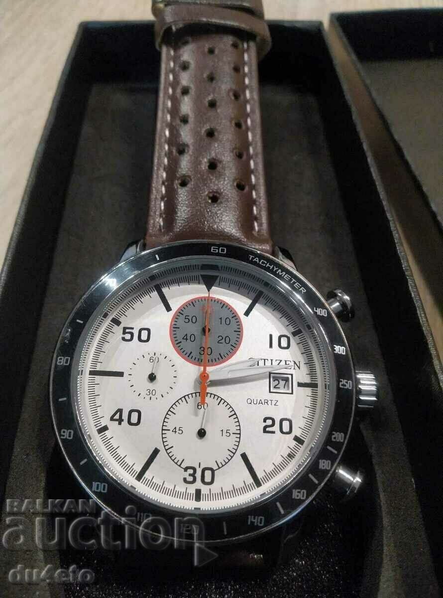 Licitație Ceas de mână pentru bărbați Citizen Eco-Drive Chronograph data, ziua Licitație Ceas de mână pentru bărbați Citizen Eco-Drive Chronograph data, ziua