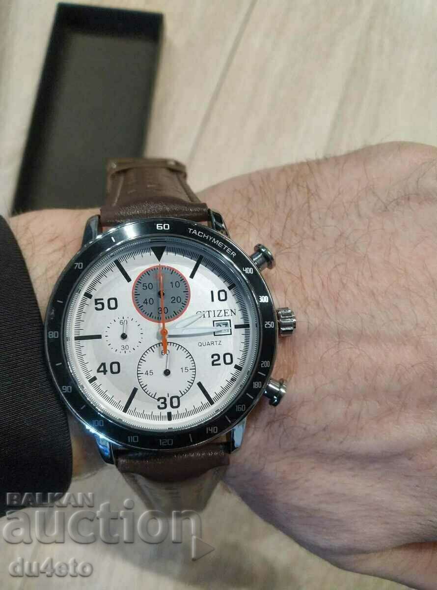 Men's wristwatch Citizen Eco-Drive Chronograph date, day - 5