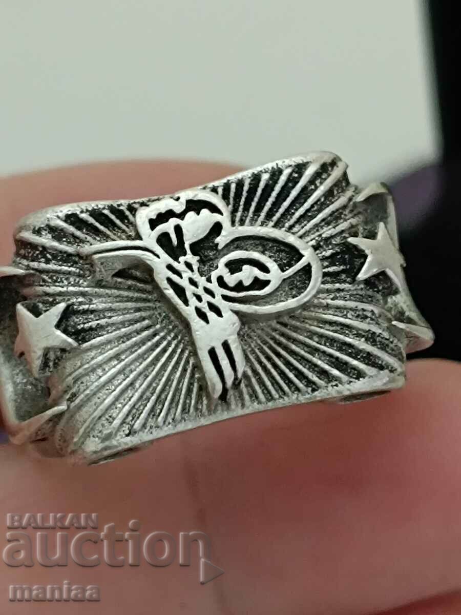 A beautiful Ottoman silver ring with Tugra - 5 A beautiful Ottoman silver ring with Tugra - 5
