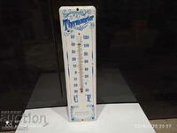 Enameled thermometer, very rare, 100 years old, early 20th century.