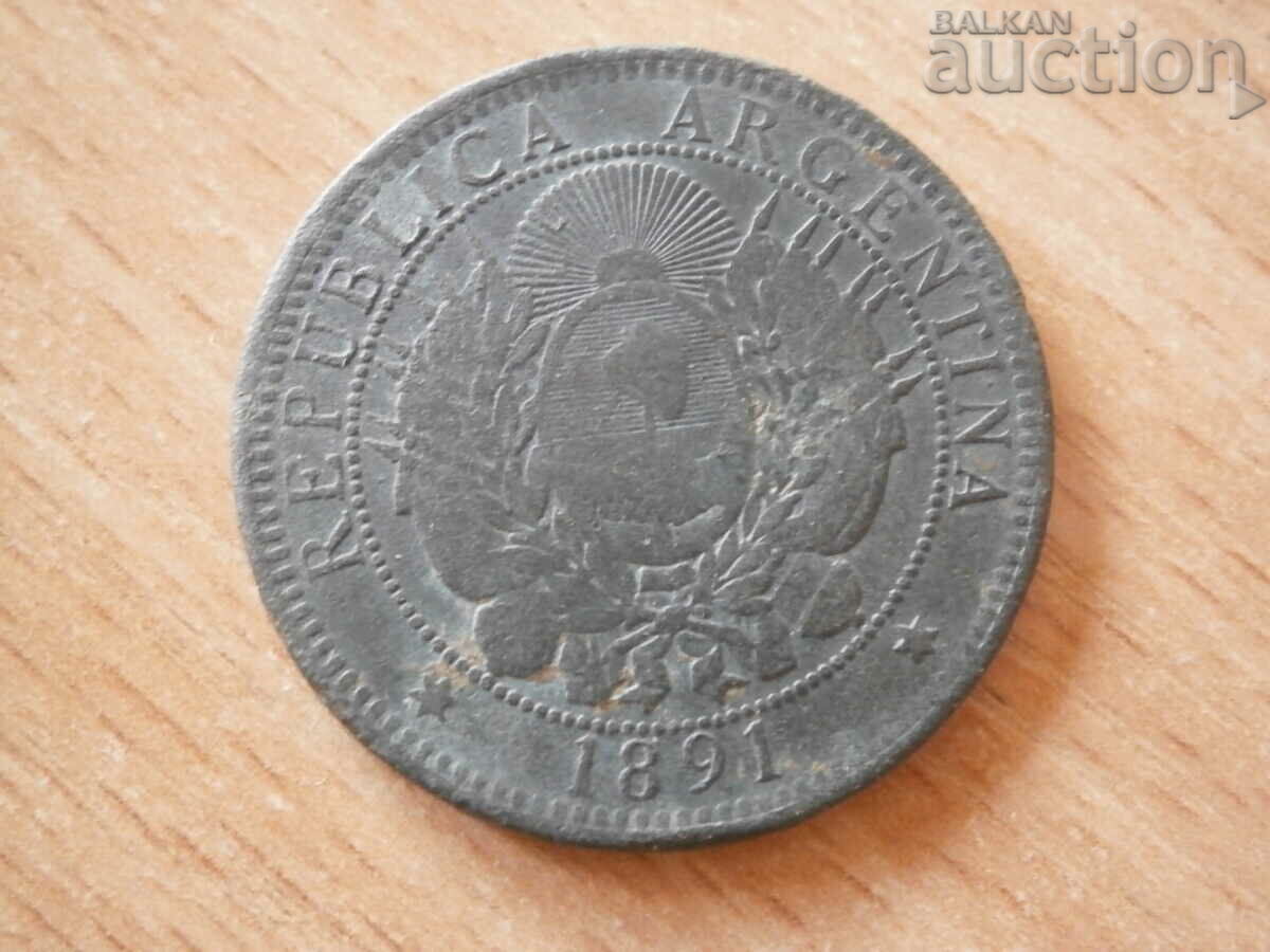 Delivery of dos centavo 1891 10 centavo Argentina