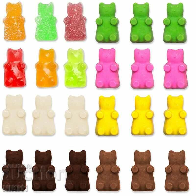 Καλούπι σιλικόνης 50 ζελέ αρκουδάκια + σταγονόμετρο με τιμή 8.00 BGN | € 4.09 Καλούπι σιλικόνης 50 ζελέ αρκουδάκια + σταγονόμετρο με τιμή 8.00 BGN | € 4.09