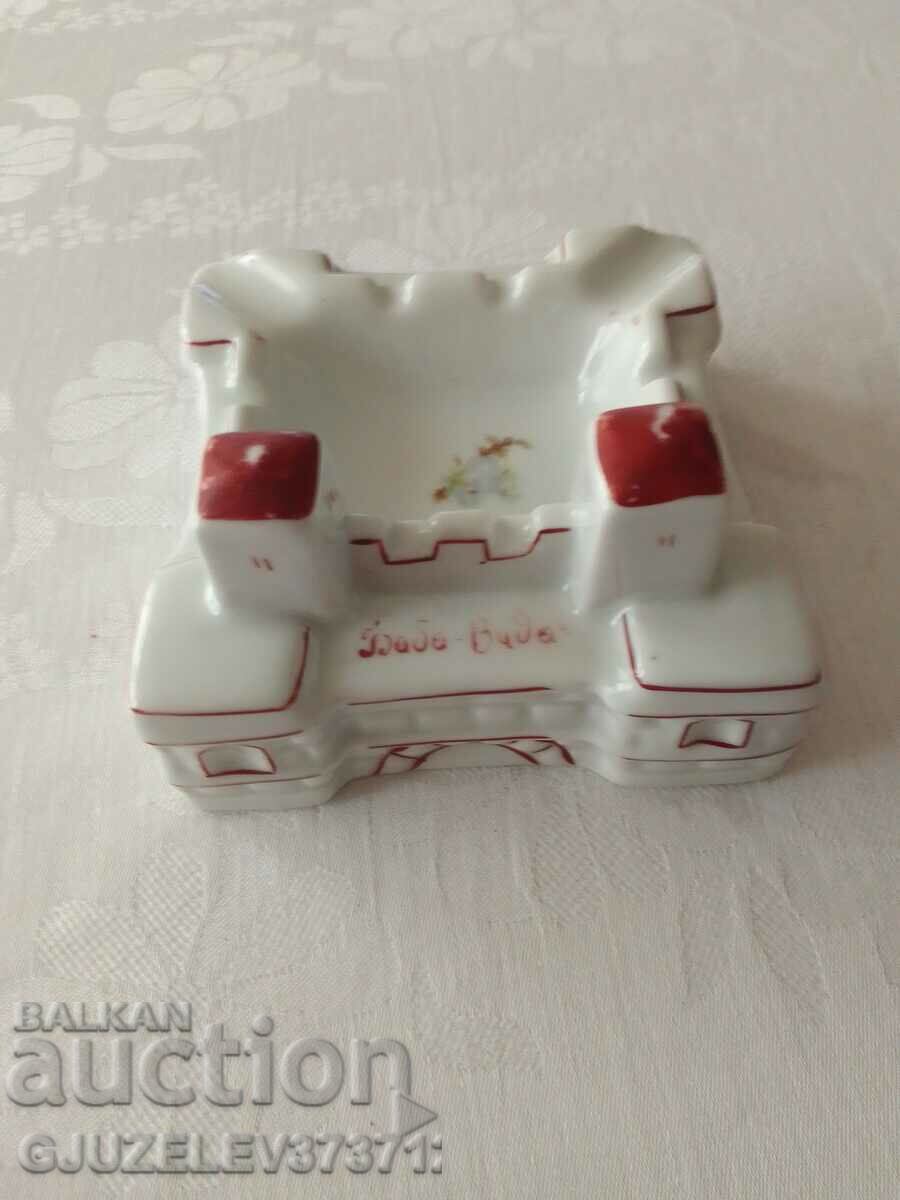 Bulgarian Old porcelain ashtray Vidin - Baba Vida