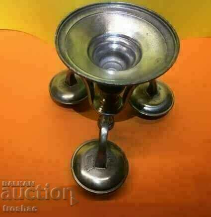 Delivery of Antique French Candlestick with Royal Crown Stamps / Etain 95%