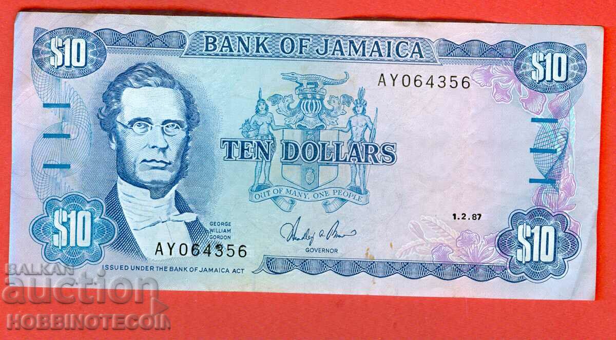 JAMAICA JAMAICA Emisiune de 10 USD 1987