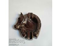 Kingdom of Bulgaria - Bulgarian ceramics with glaze - ashtray - horse