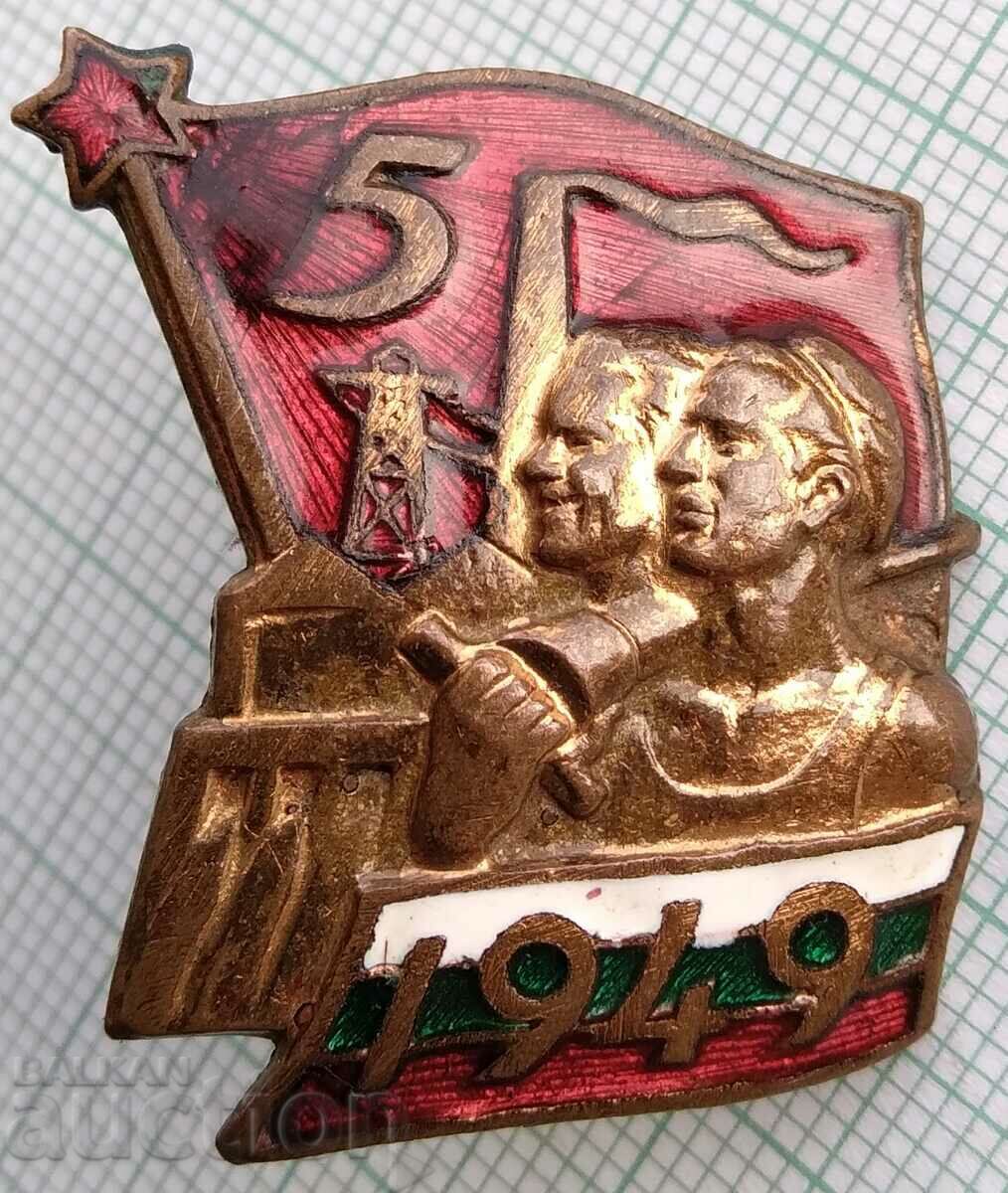 15087 Brigadier social badge energy 1949 enamel screw