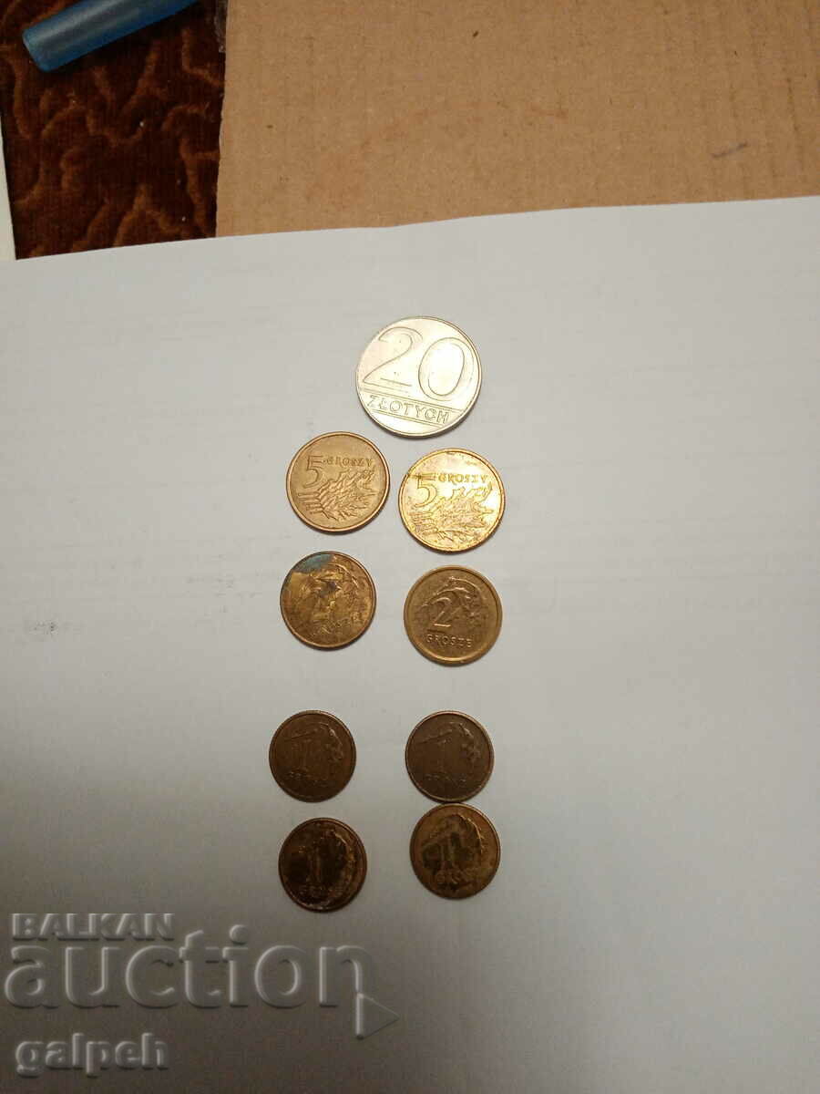 LOT OF COINS - POLAND - 9 pcs. - BGN 1.5 with price 1.50 BGN | € 0.77 LOT OF COINS - POLAND - 9 pcs. - BGN 1.5 with price 1.50 BGN | € 0.77