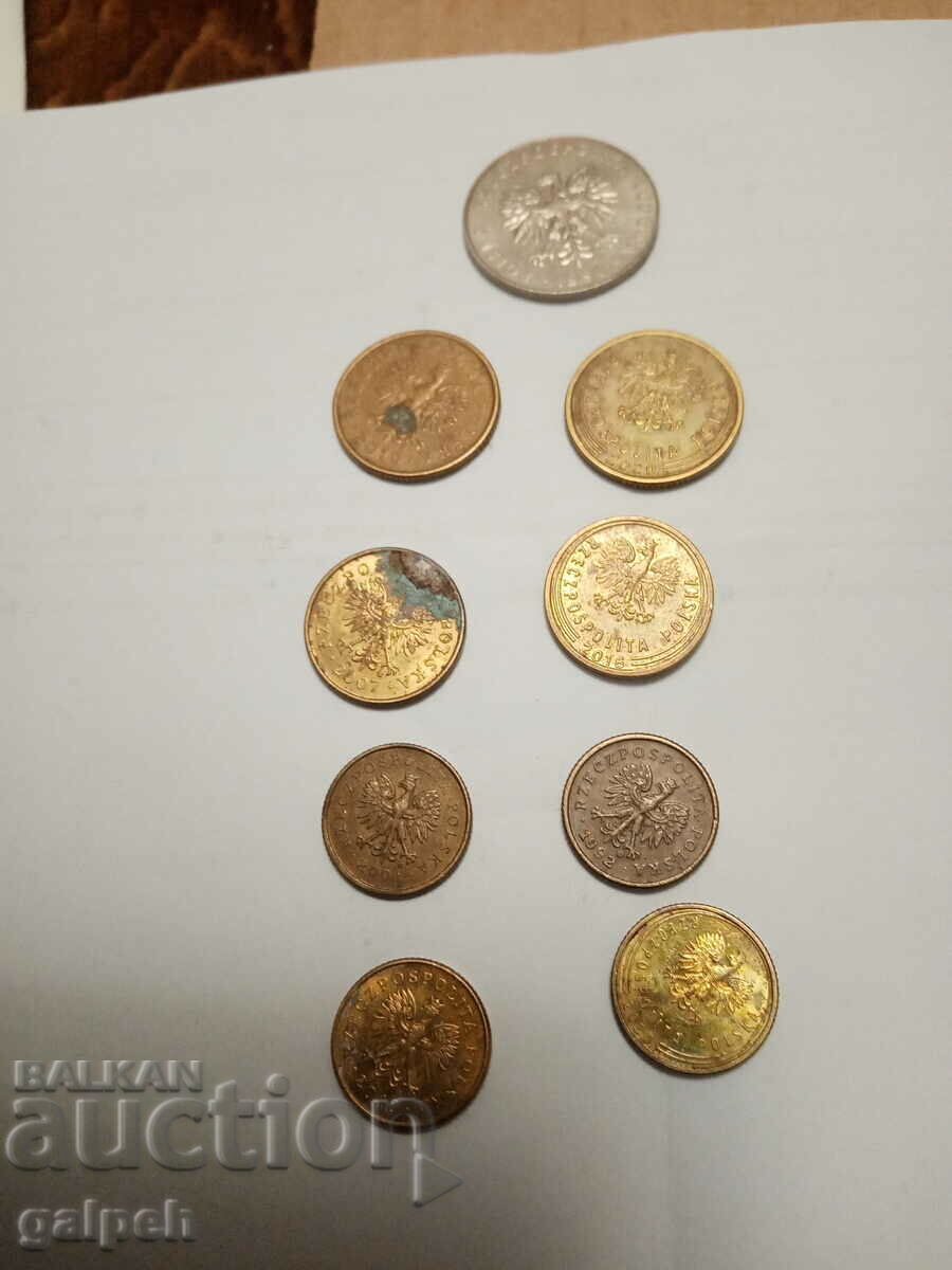 Auction LOT OF COINS - POLAND - 9 pcs. - BGN 1.5 Auction LOT OF COINS - POLAND - 9 pcs. - BGN 1.5