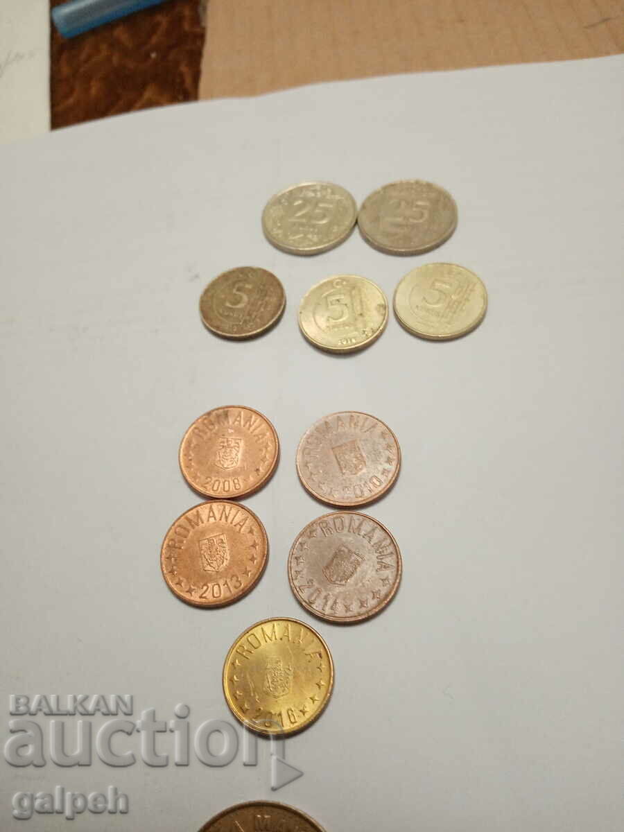 Auction LOT OF COINS - TURKEY / ROMANIA - 11 pcs. - BGN 2 Auction LOT OF COINS - TURKEY / ROMANIA - 11 pcs. - BGN 2