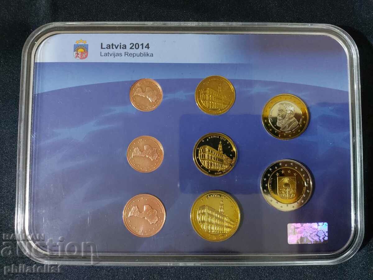 Letonia 2014 - Trial Euro Set, 8 monede