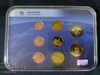 Λετονία 2014 - Δοκιμαστικό σετ ευρώ, 8 νομίσματα