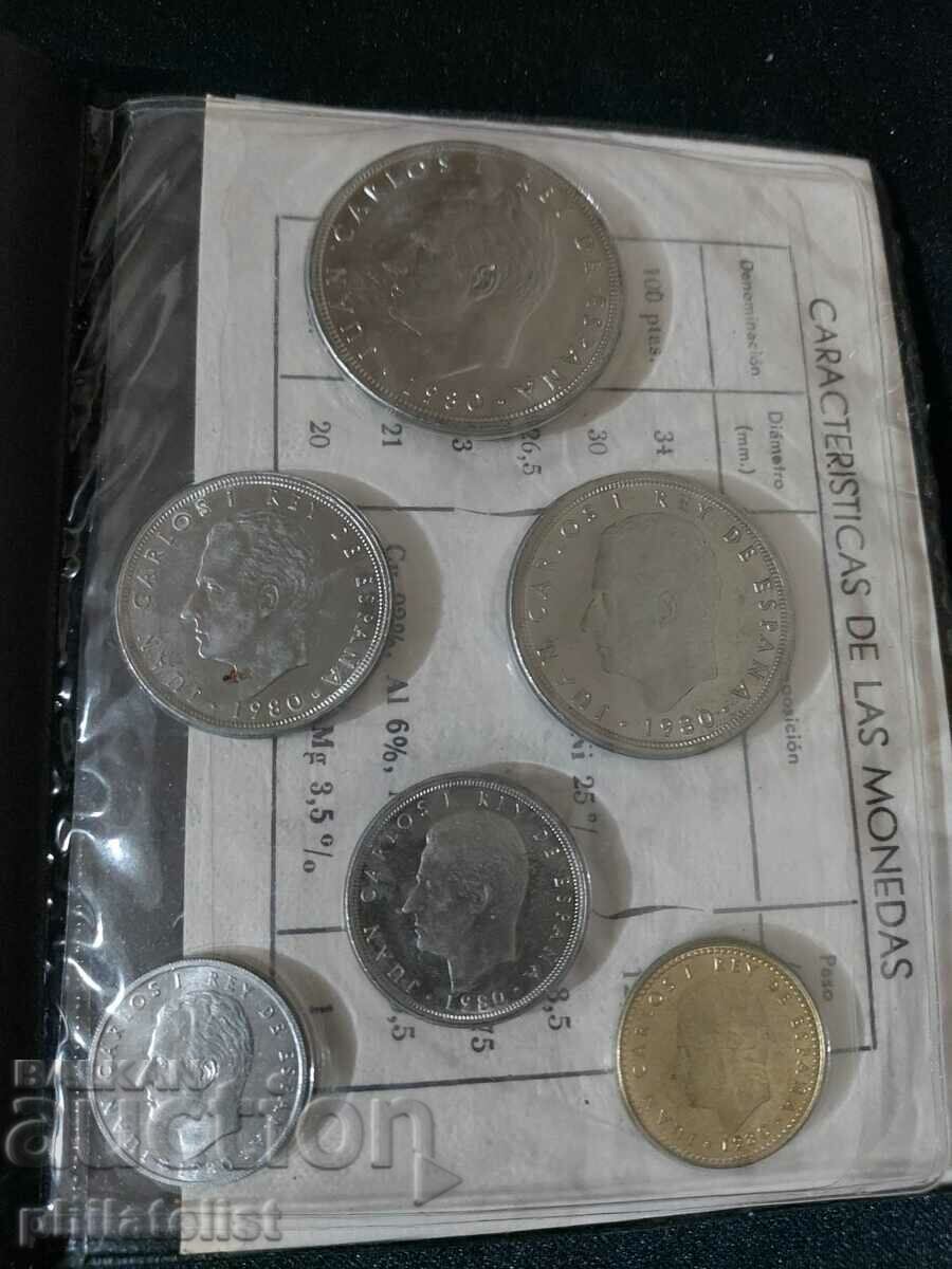 Spain 1980 - Complete set of 6 coins with price 22.00 BGN | € 11.25 Spain 1980 - Complete set of 6 coins with price 22.00 BGN | € 11.25