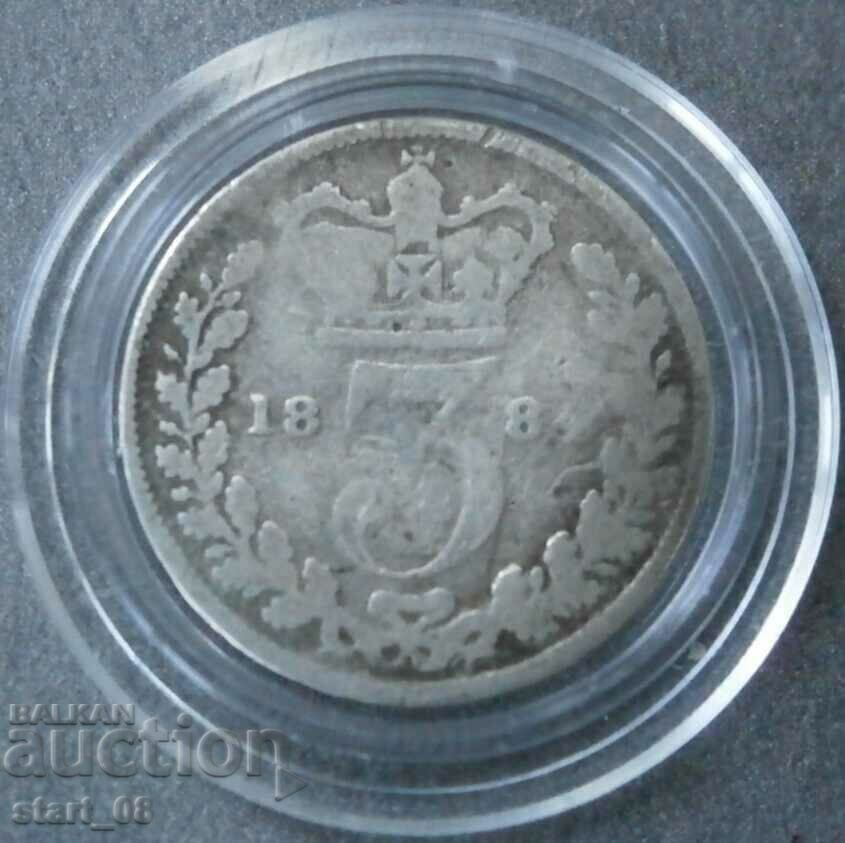 3 pence 1884