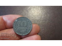 1942 год  10 цента Холандия - цинк