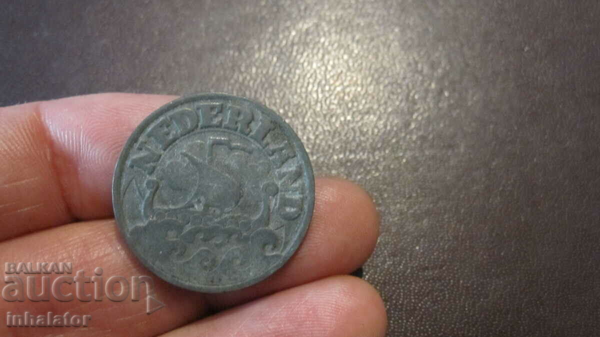 1942 25 cent Netherlands - zinc