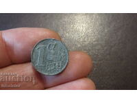 1943 1 cent Netherlands - zinc - Occupation