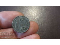 1943 1 cent Olanda - zinc - Ocupație