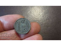 1942 1 cent Olanda - zinc - Ocupație