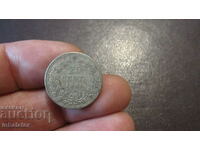 1901 год 25 цента Холандия - РЯДКА  сребро