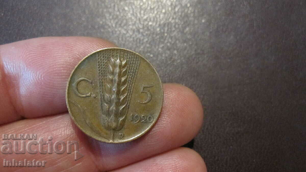 1920 5 centesimi - Ιταλία