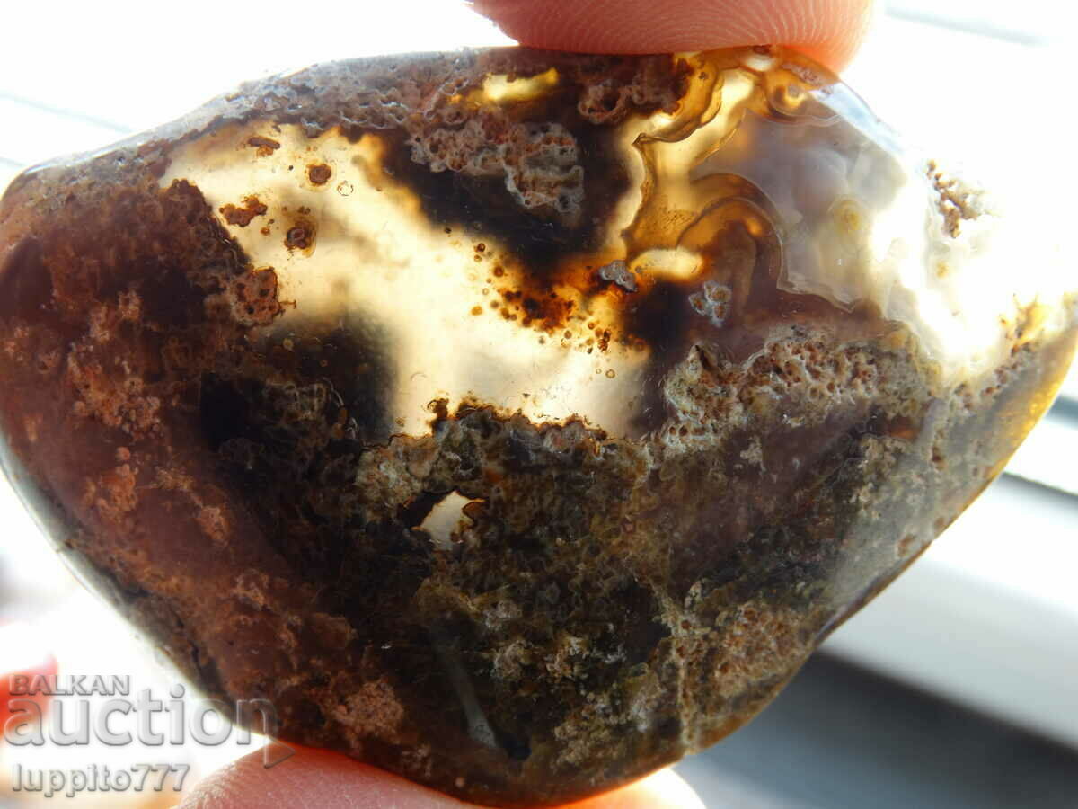 257 ct natural moss agate with carnelian - 5 257 ct natural moss agate with carnelian - 5