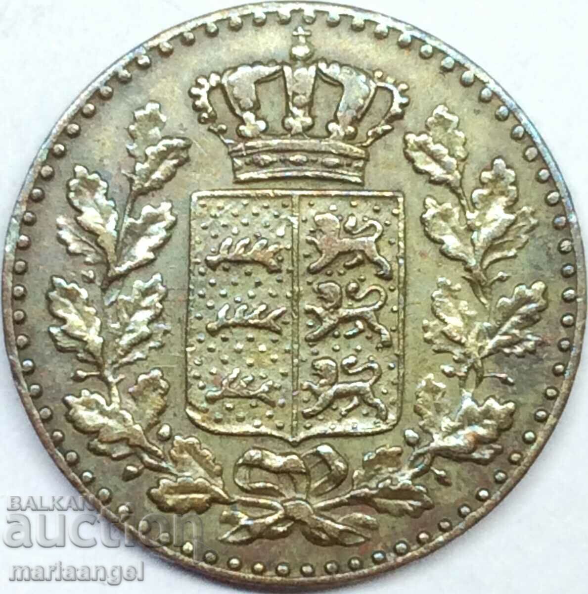 Saxony 1/2 Pfennig 1866 German States Patina