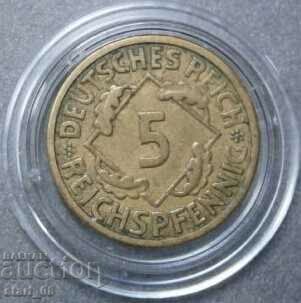 Γερμανία 5 Reichspfenig 1926