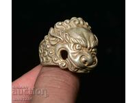 MALE RING DRAGON? LION? MYTHICAL ASIAN CREATURE