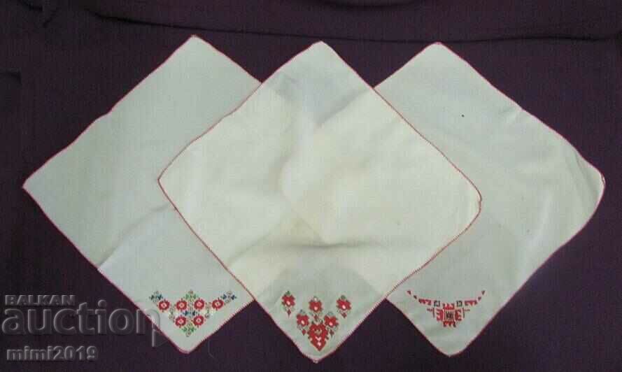 50's Hand Embroidered Silk Handkerchiefs 3 pcs. with price 60.00 BGN | € 30.68 50's Hand Embroidered Silk Handkerchiefs 3 pcs. with price 60.00 BGN | € 30.68