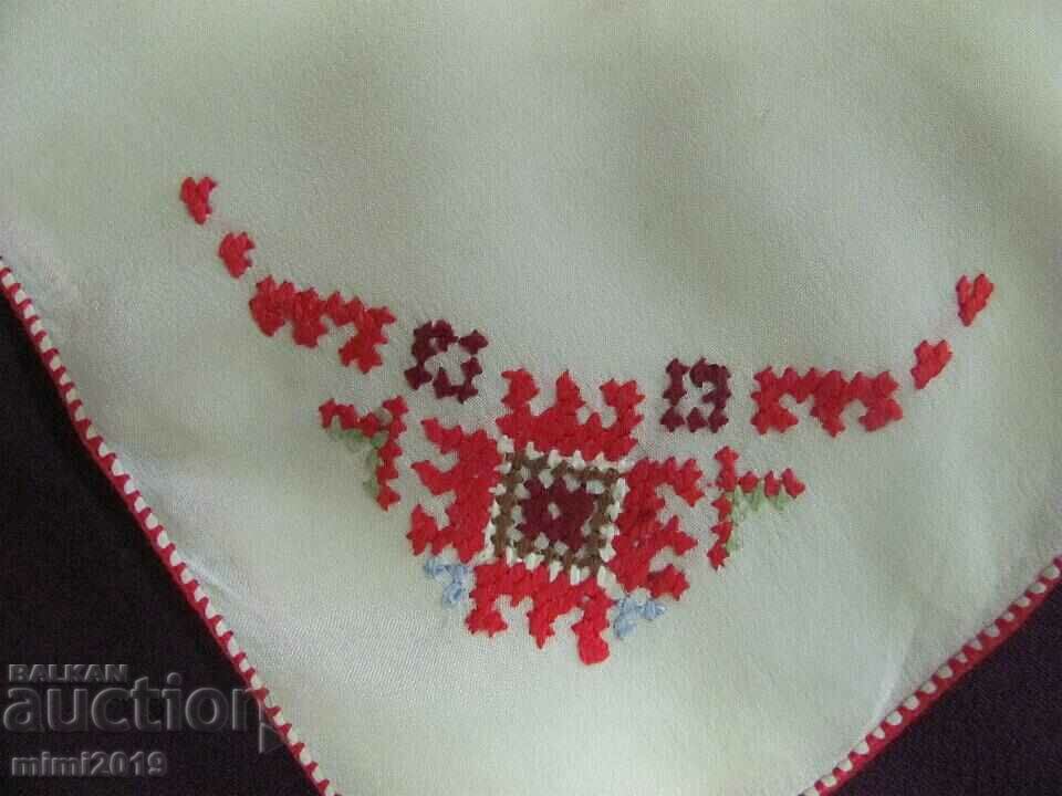 50's Hand Embroidered Silk Handkerchiefs 3 pcs. - 7 50's Hand Embroidered Silk Handkerchiefs 3 pcs. - 7