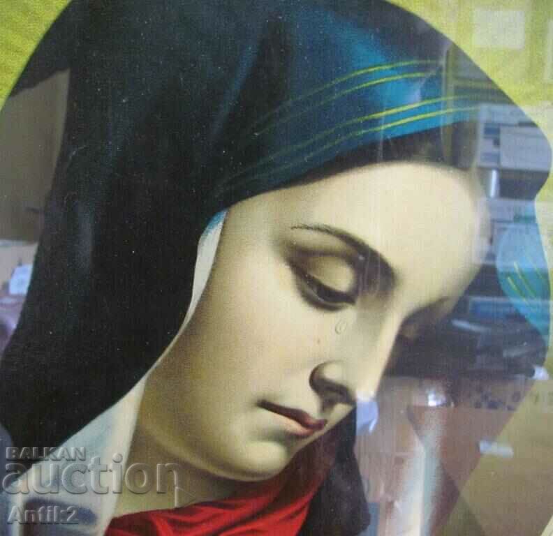 Auction  19th century Original Chromolithograph - Virgin Mary