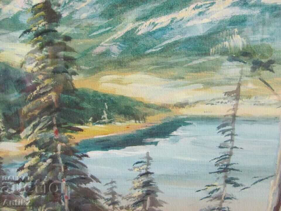 30's Original Watercolor "Rila Lake" - 5 30's Original Watercolor "Rila Lake" - 5