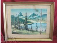 30's Original Watercolor "Rila Lake"