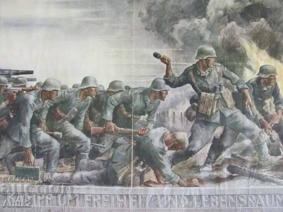 Auction WWII Propaganda Poster Germany Auction WWII Propaganda Poster Germany