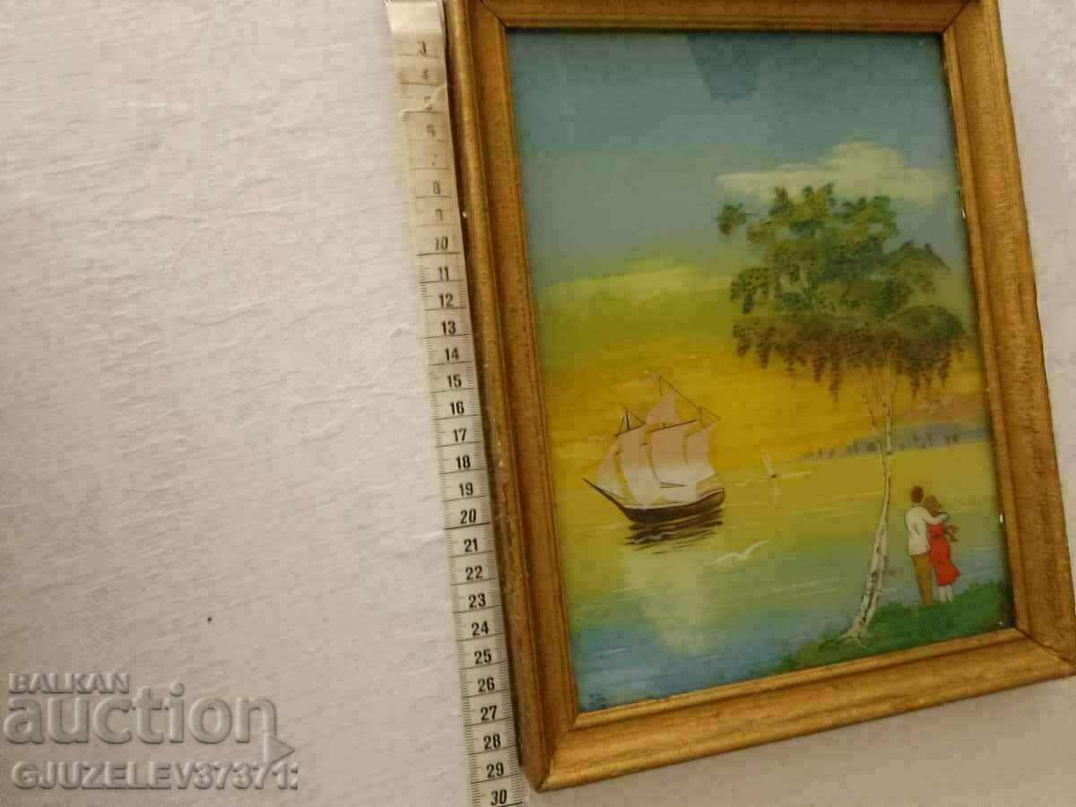 a beautiful landscape picture painted on the inside of a stick - 7 a beautiful landscape picture painted on the inside of a stick - 7