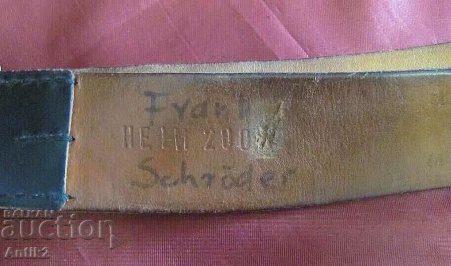 WWII Officer Leather Belt Germany - 6 WWII Officer Leather Belt Germany - 6