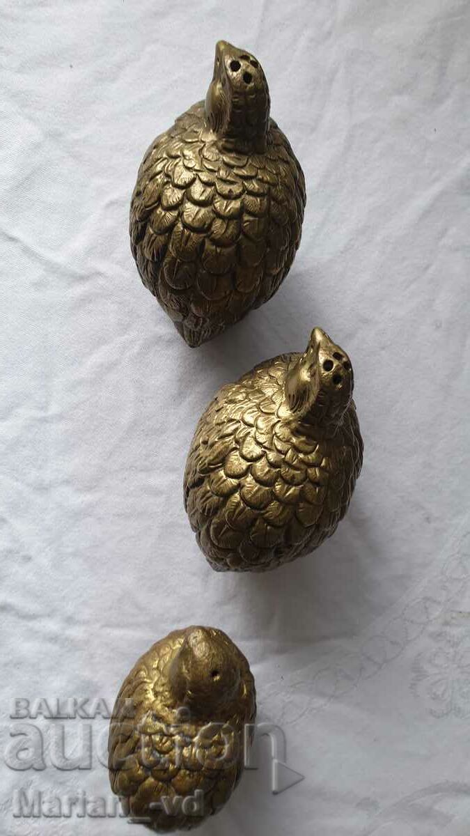 Sare de prepeliță din bronz - 3 buc cu preț 60.00 BGN | € 30.68
