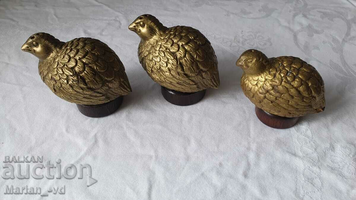 Licitație Sare de prepeliță din bronz - 3 buc