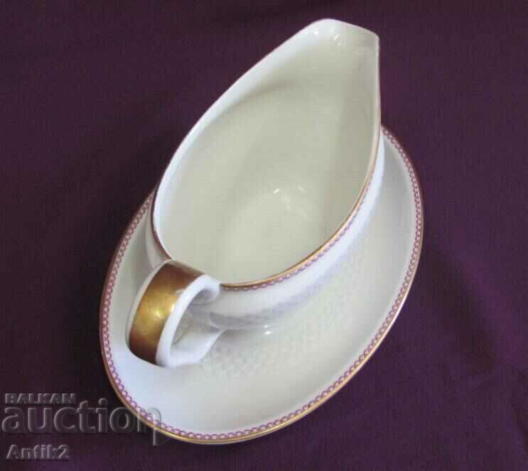 Delivery of 30s Art Deco Porcelain Saucer - Thomas - Germany Delivery of 30s Art Deco Porcelain Saucer - Thomas - Germany