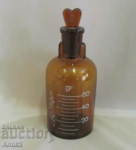 19th Century Medical Anesthetic Bottle - Aether rare