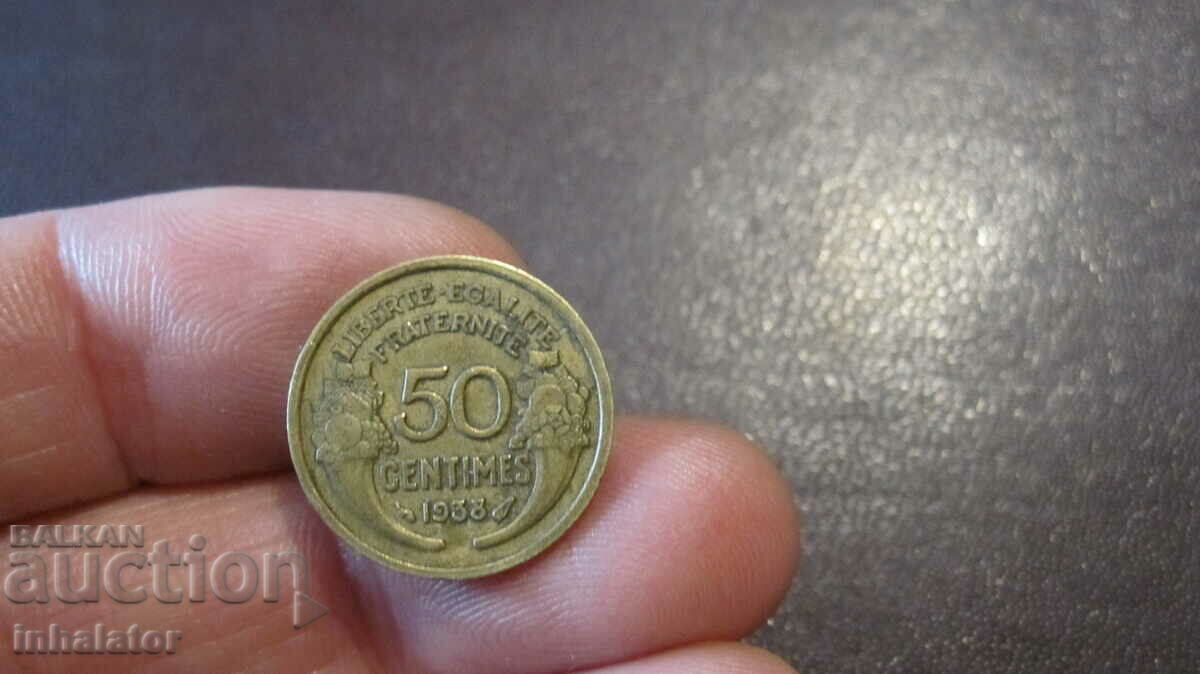 1938 50 cents France