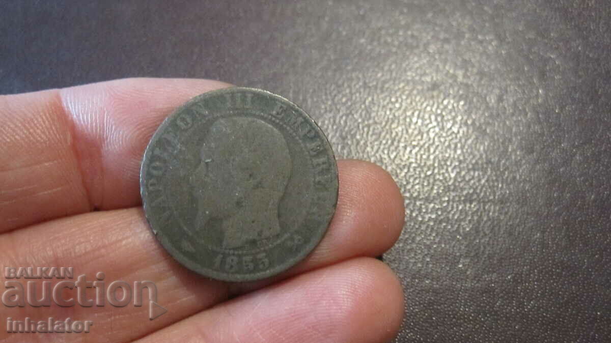1855 anul 5 centi litera B - Franta