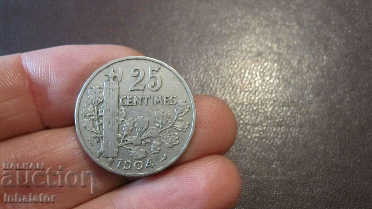 1904 25 centimes