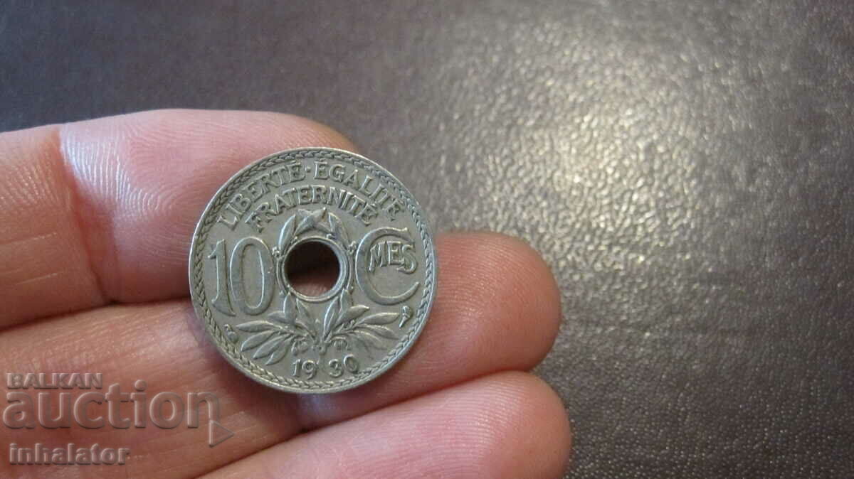 1930 10 centimes Franta