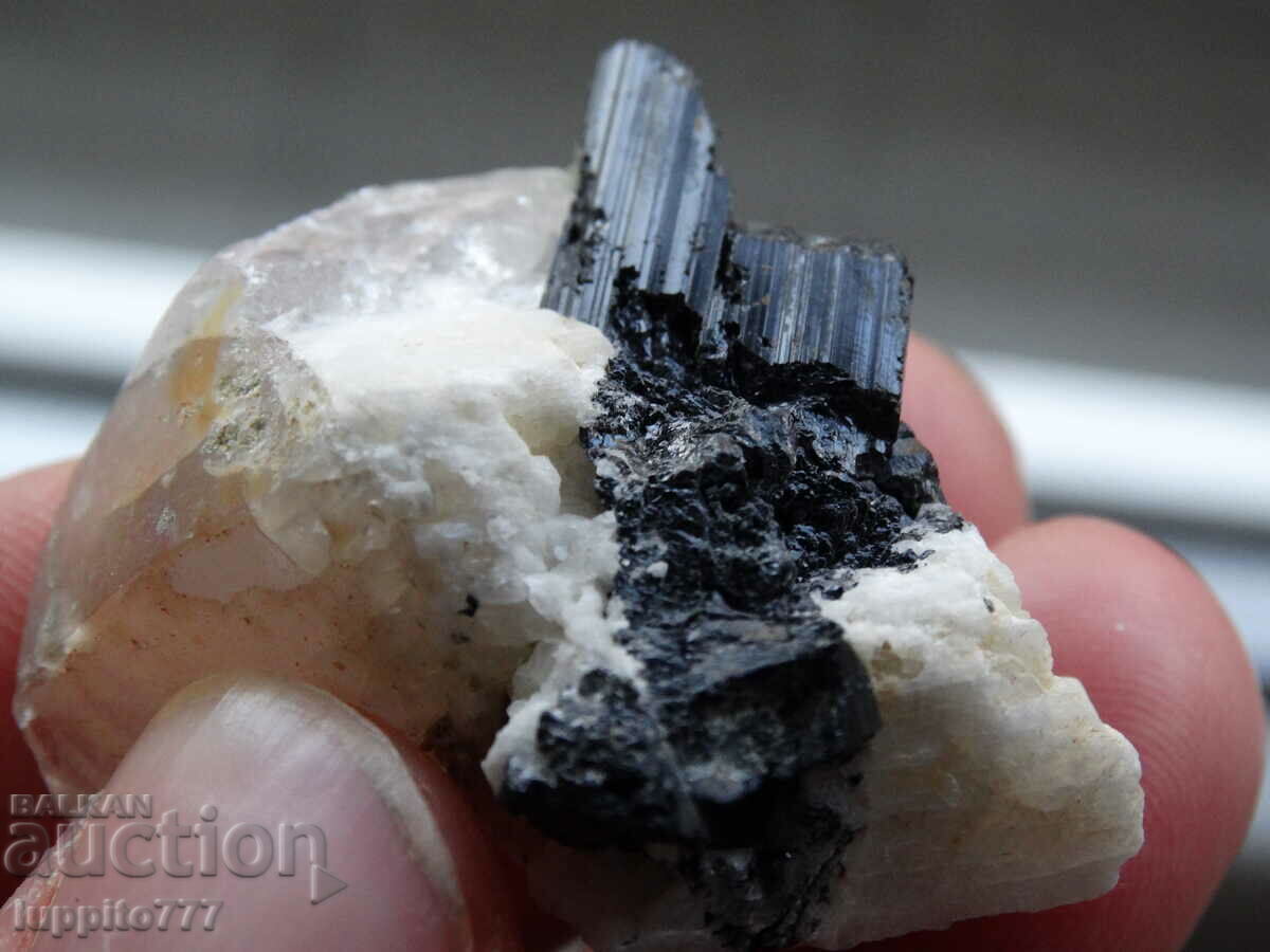 natural black tourmaline on matrix unique 21 grams - 6 natural black tourmaline on matrix unique 21 grams - 6