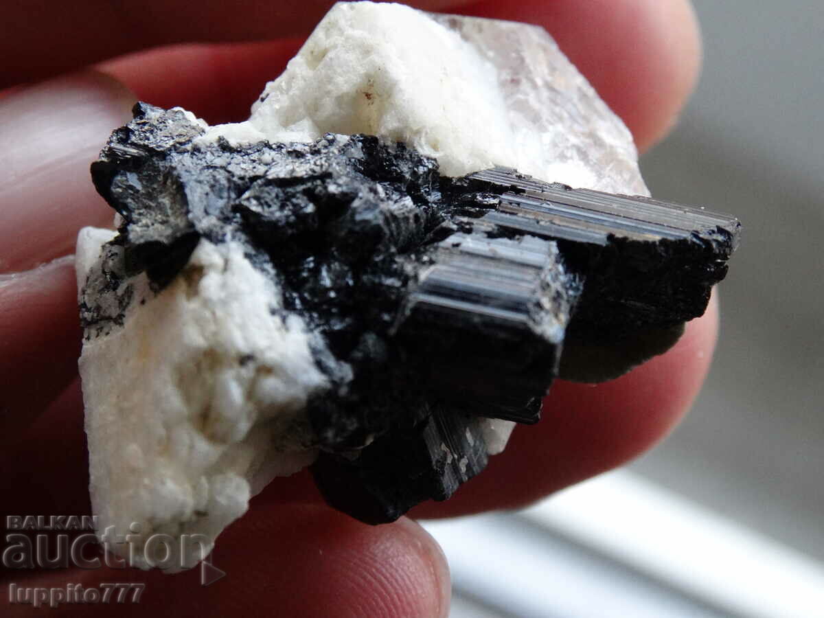 natural black tourmaline on matrix unique 21 grams - 7 natural black tourmaline on matrix unique 21 grams - 7