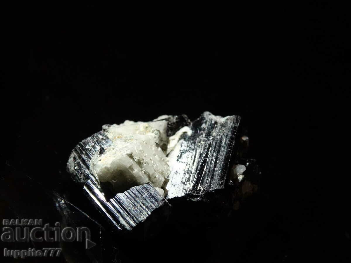 Delivery of natural black tourmaline on matrix unique 12 grams Delivery of natural black tourmaline on matrix unique 12 grams