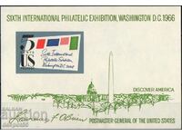 1966. USA. Sixth International Philatelic Exhibition. Block.