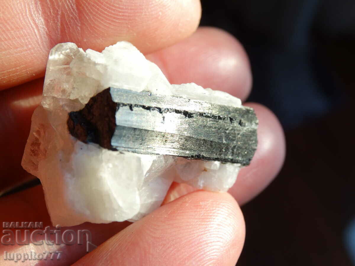 natural black tourmaline on matrix unique 20 grams - 7 natural black tourmaline on matrix unique 20 grams - 7